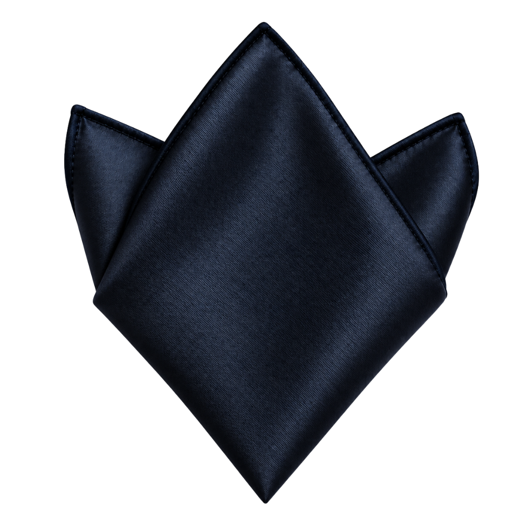 Midnight Navy Silk Pocket Square | Pranny Jankins
