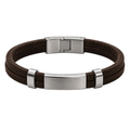 Brown Suede & Stainless Steel Bracelet | Pranny Jankins