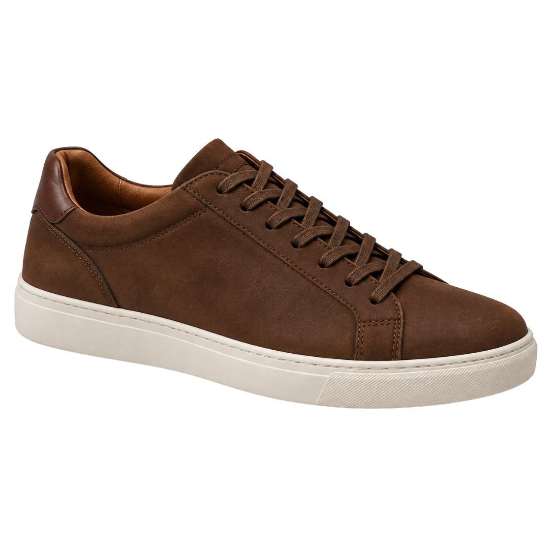 Brown Suede Smart-Casual Trainers | Pranny Jankins