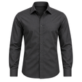 Tailored Charcoal Cotton Dress Shirt | Pranny Jankins
