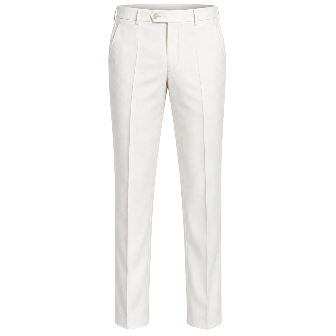 Tailored Ivory Wool Formal Trousers | Pranny Jankins